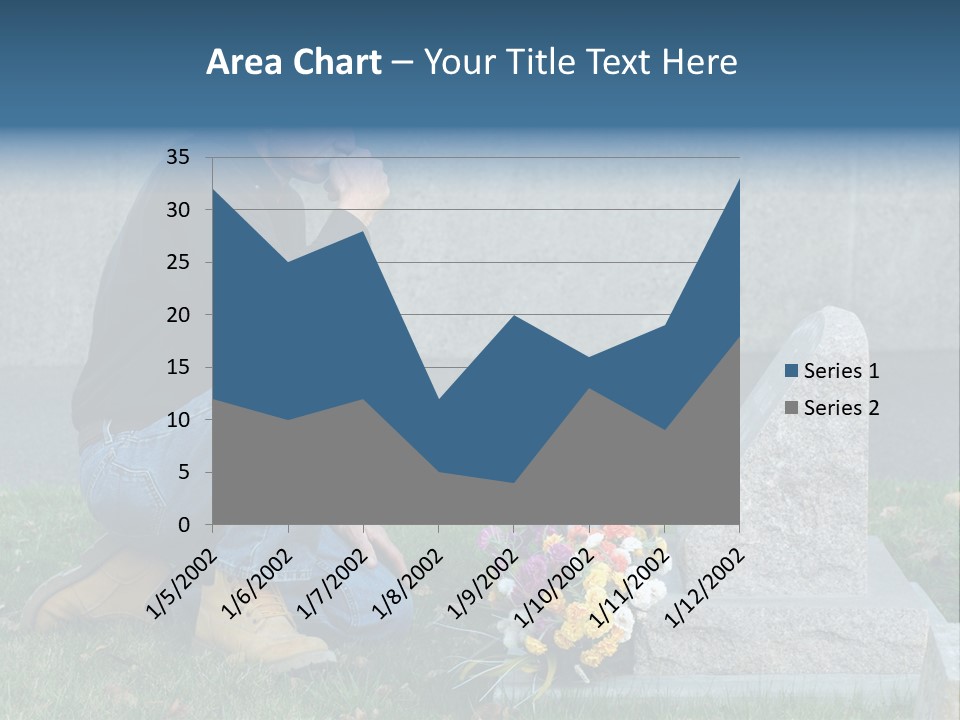 Outdoor Lonely Burial Ground Marble PowerPoint Template