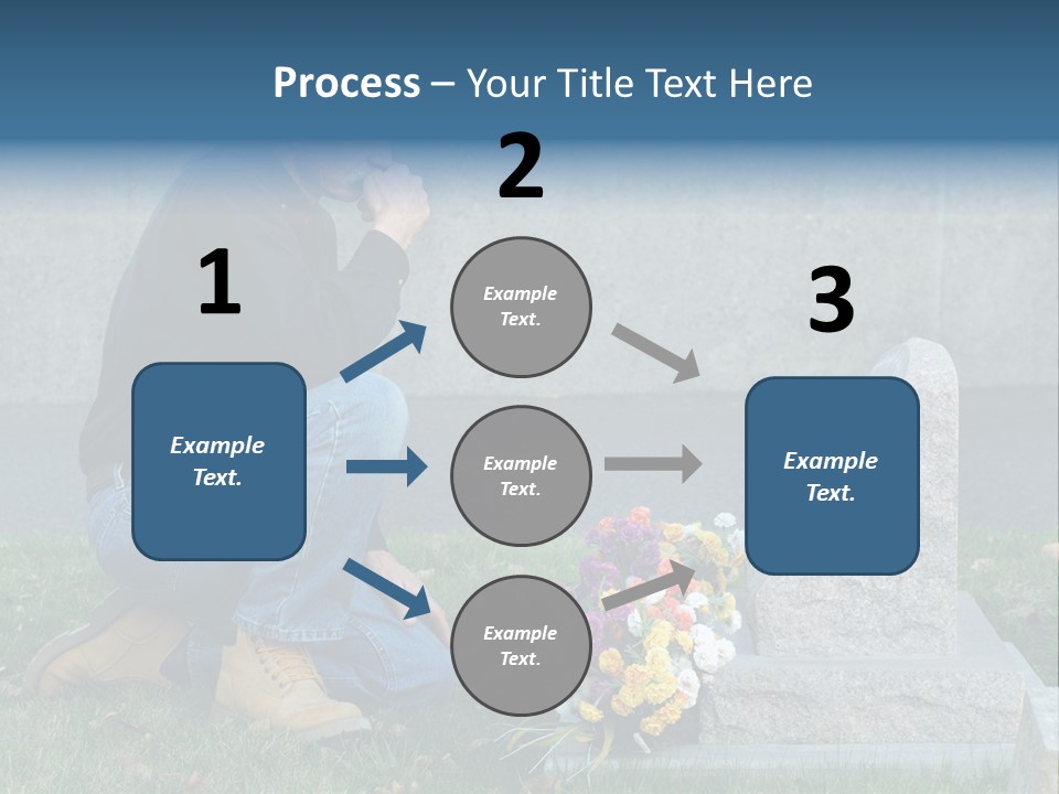 Outdoor Lonely Burial Ground Marble PowerPoint Template