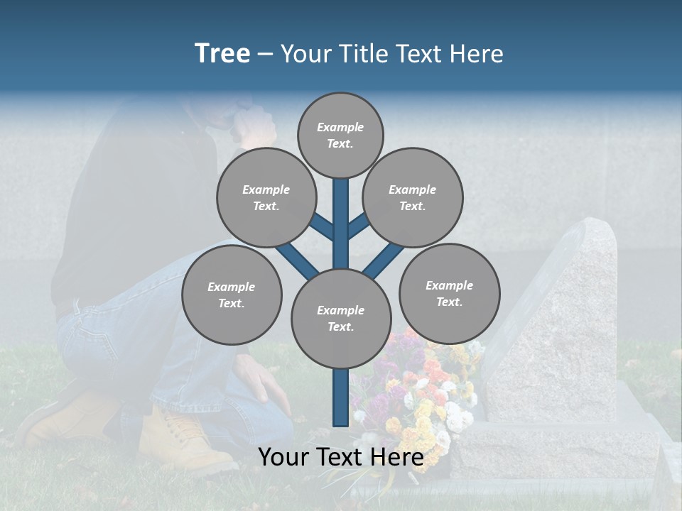 Outdoor Lonely Burial Ground Marble PowerPoint Template