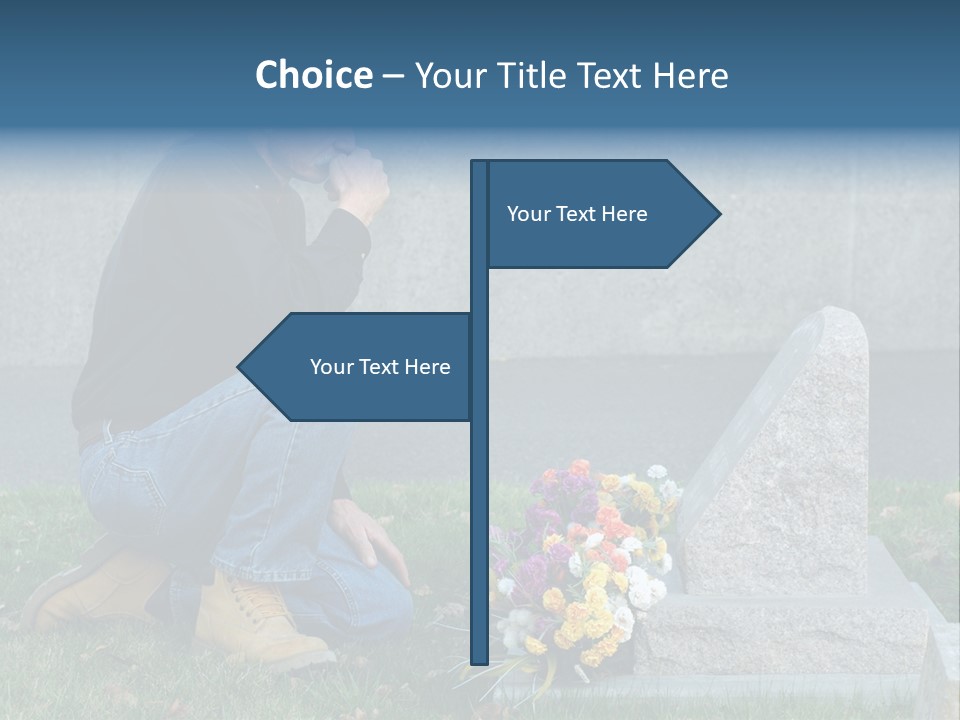 Outdoor Lonely Burial Ground Marble PowerPoint Template
