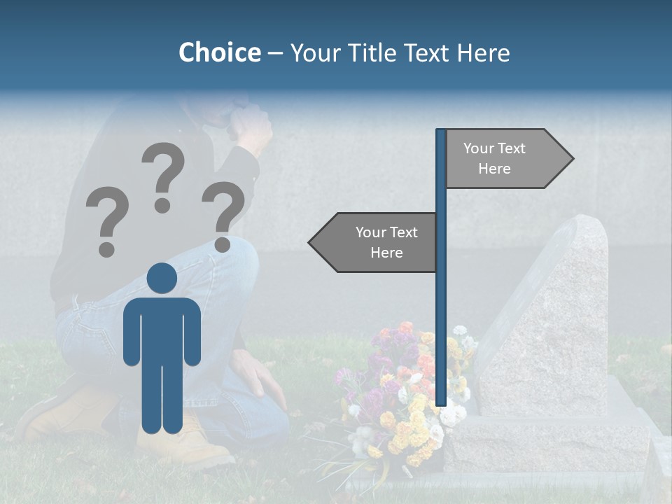 Outdoor Lonely Burial Ground Marble PowerPoint Template