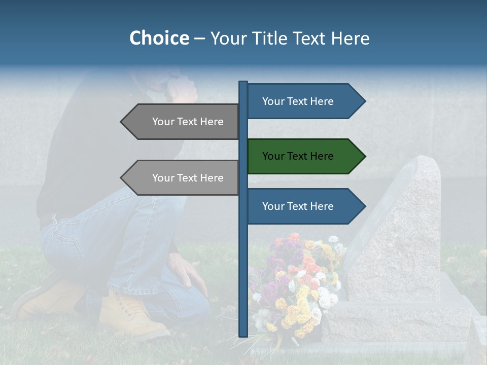 Outdoor Lonely Burial Ground Marble PowerPoint Template