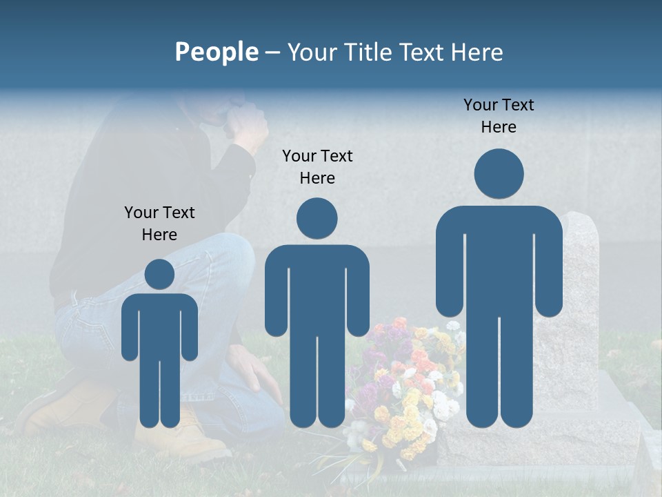 Outdoor Lonely Burial Ground Marble PowerPoint Template