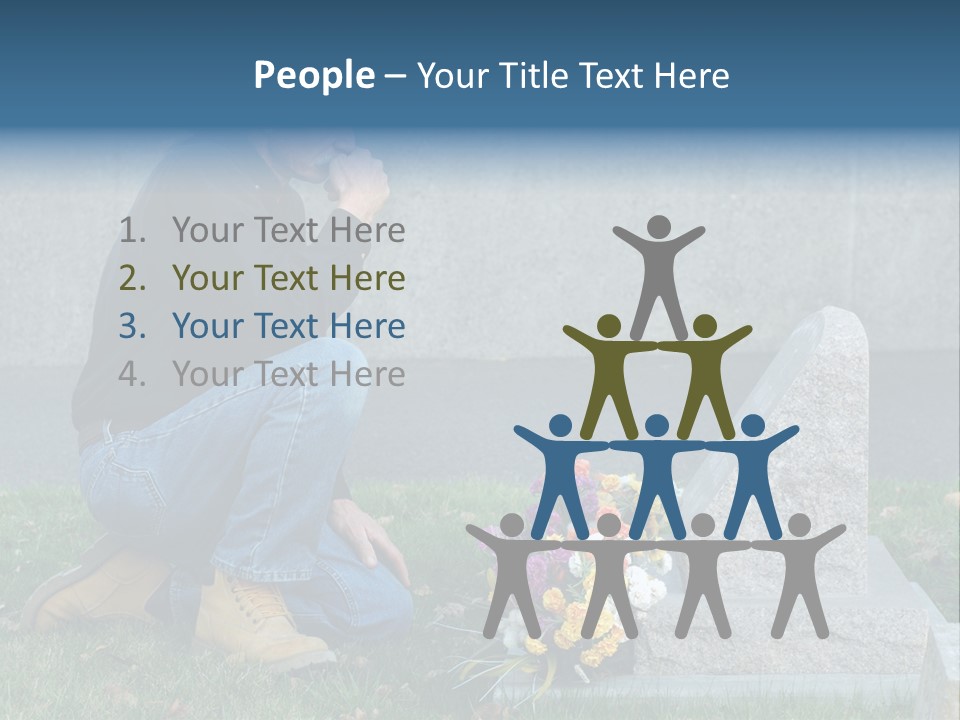 Outdoor Lonely Burial Ground Marble PowerPoint Template