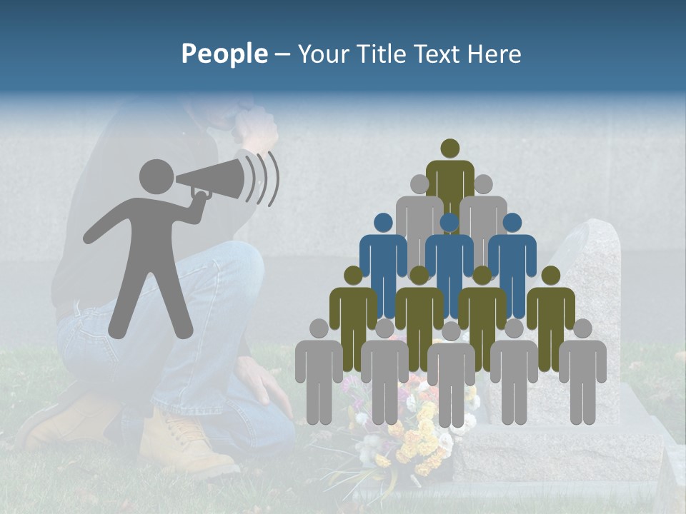 Outdoor Lonely Burial Ground Marble PowerPoint Template