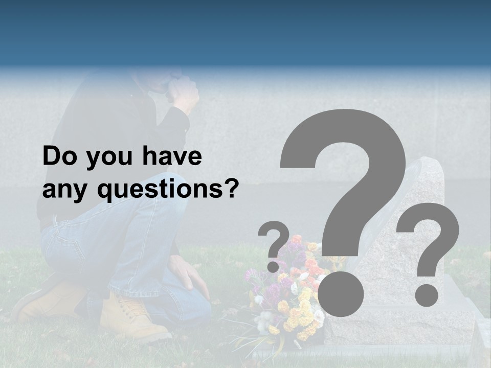 Outdoor Lonely Burial Ground Marble PowerPoint Template