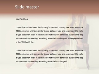 Comfort Pose Lady PowerPoint Template