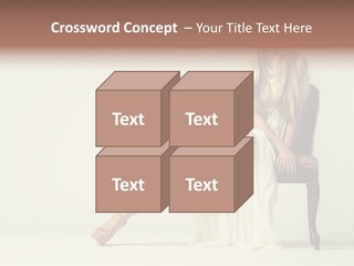 Comfort Pose Lady PowerPoint Template