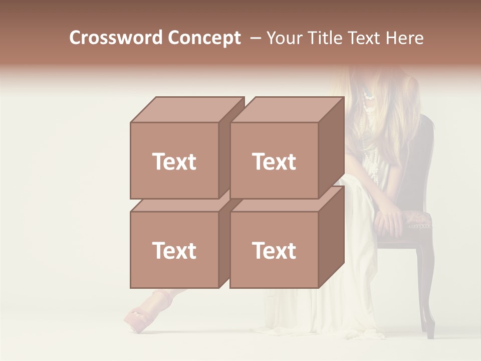 Comfort Pose Lady PowerPoint Template