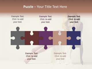 Comfort Pose Lady PowerPoint Template