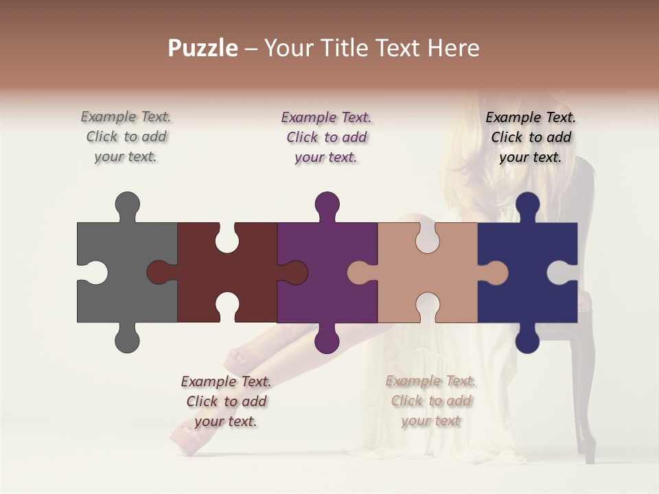 Comfort Pose Lady PowerPoint Template