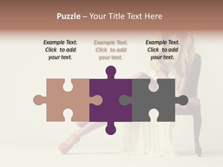 Comfort Pose Lady PowerPoint Template
