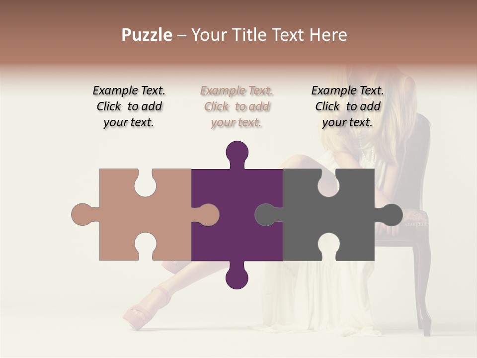 Comfort Pose Lady PowerPoint Template