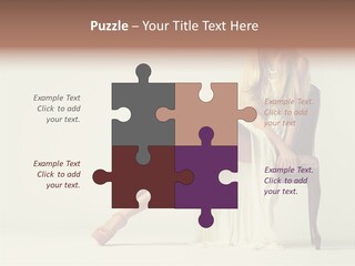 Comfort Pose Lady PowerPoint Template