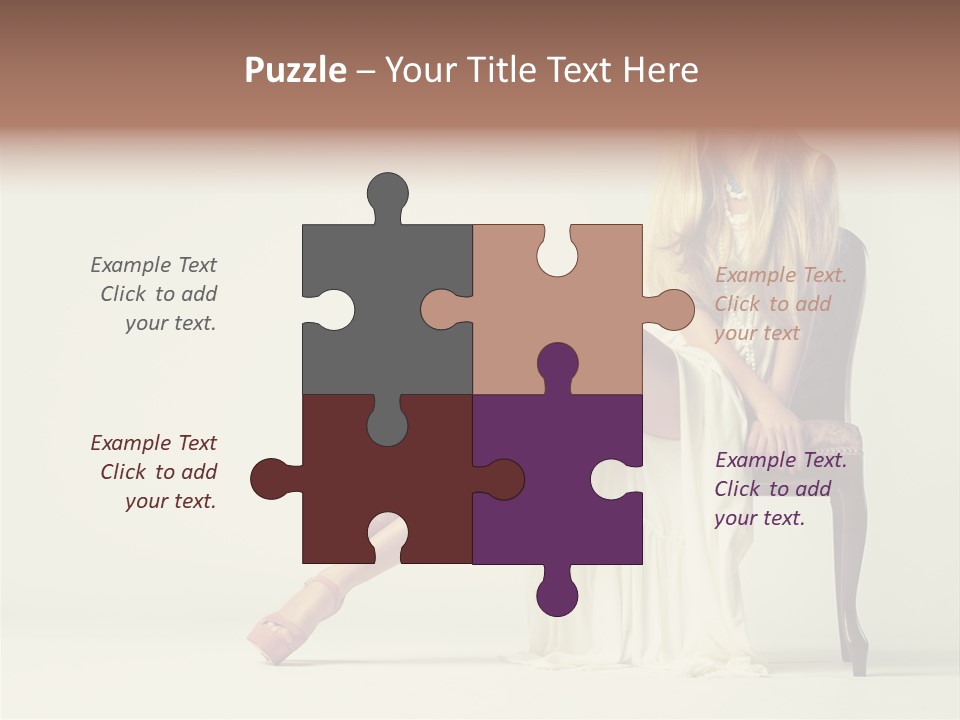 Comfort Pose Lady PowerPoint Template