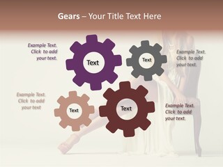 Comfort Pose Lady PowerPoint Template