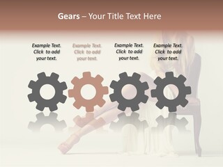 Comfort Pose Lady PowerPoint Template