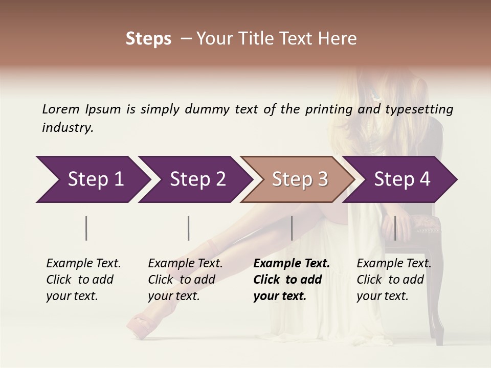 Comfort Pose Lady PowerPoint Template
