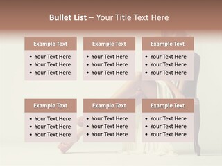 Comfort Pose Lady PowerPoint Template
