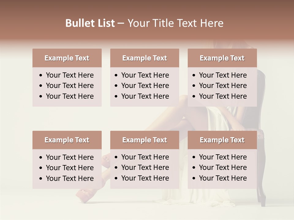 Comfort Pose Lady PowerPoint Template