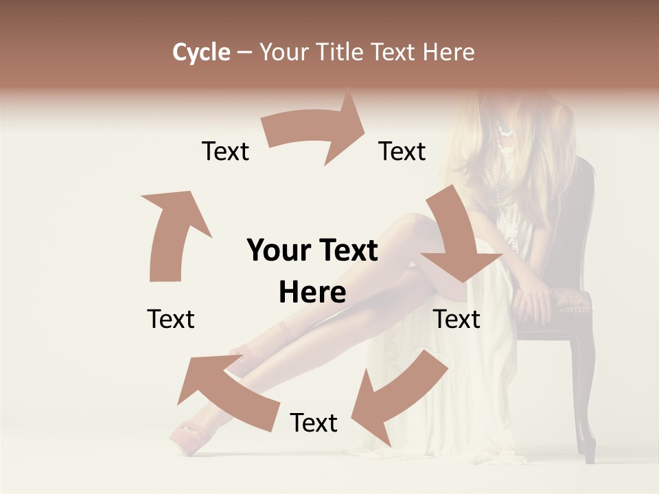 Comfort Pose Lady PowerPoint Template