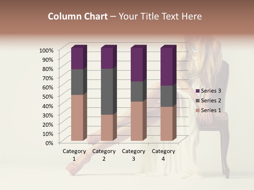Comfort Pose Lady PowerPoint Template