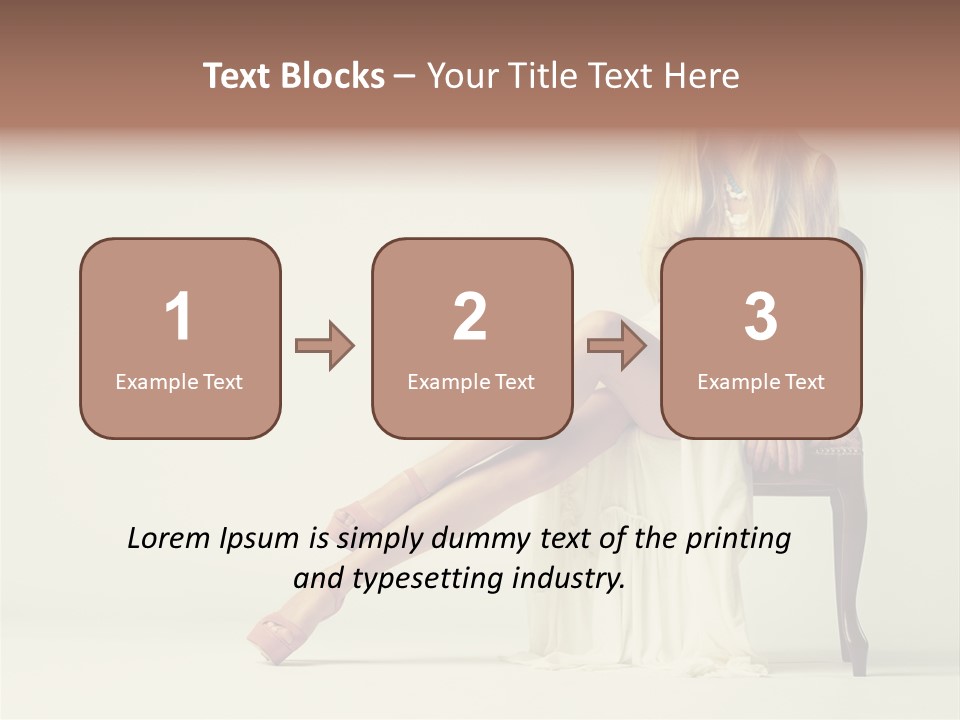 Comfort Pose Lady PowerPoint Template