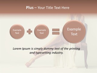 Comfort Pose Lady PowerPoint Template