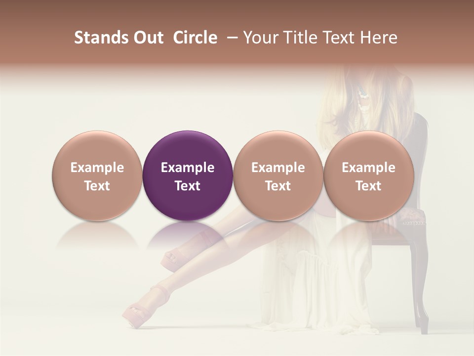 Comfort Pose Lady PowerPoint Template