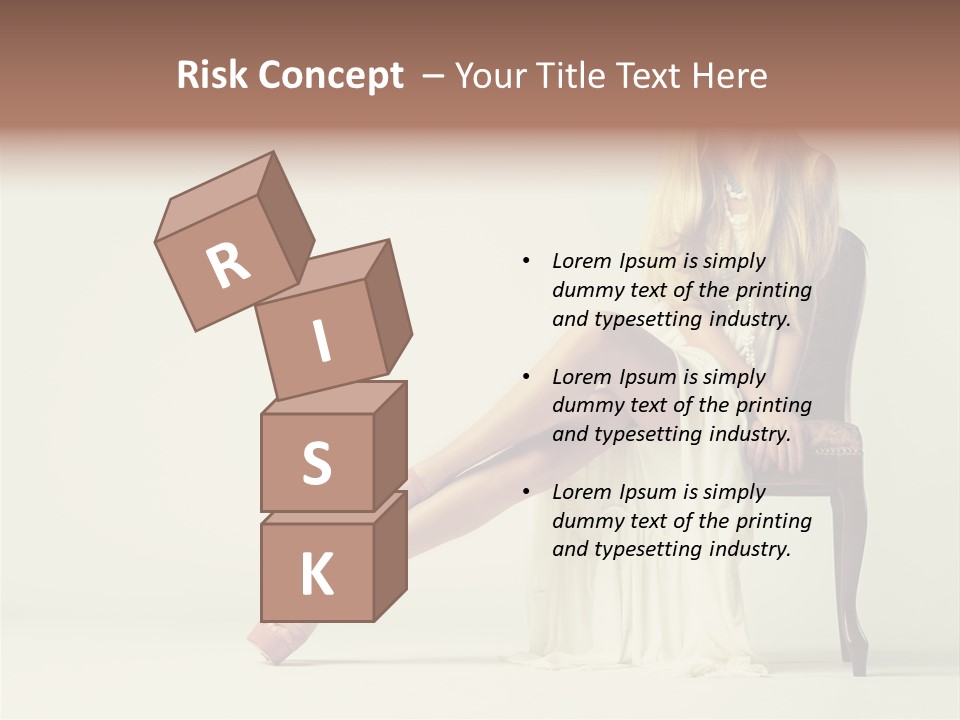 Comfort Pose Lady PowerPoint Template
