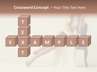 Comfort Pose Lady PowerPoint Template