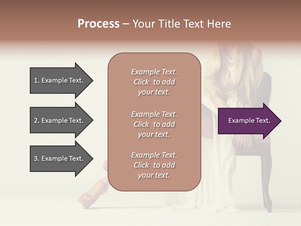 Comfort Pose Lady PowerPoint Template