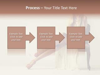 Comfort Pose Lady PowerPoint Template