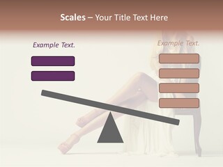 Comfort Pose Lady PowerPoint Template