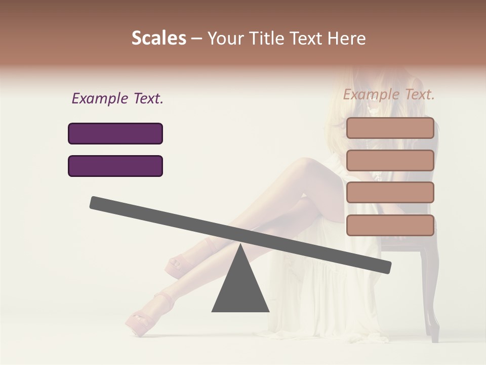 Comfort Pose Lady PowerPoint Template