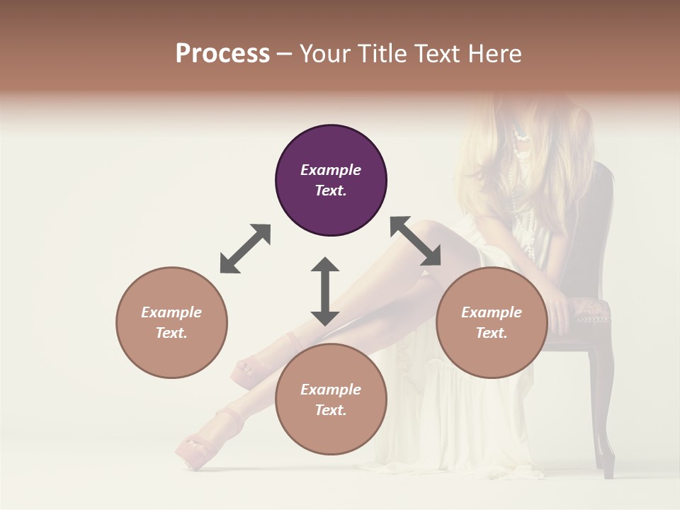 Comfort Pose Lady PowerPoint Template