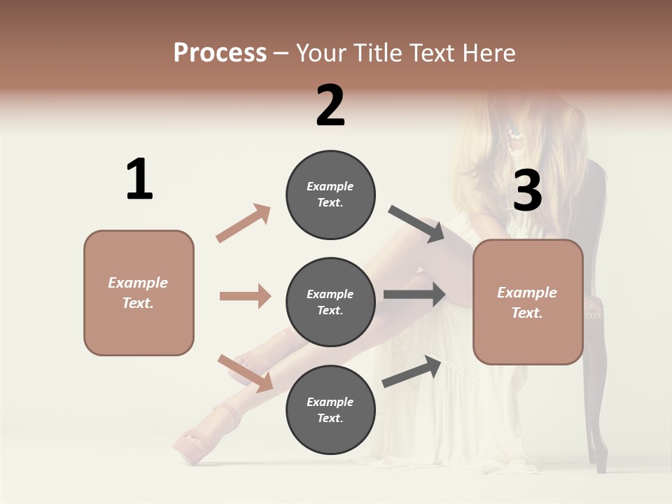 Comfort Pose Lady PowerPoint Template
