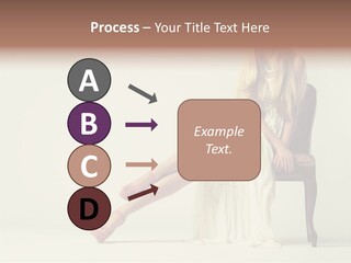 Comfort Pose Lady PowerPoint Template