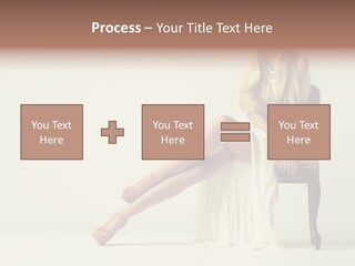 Comfort Pose Lady PowerPoint Template