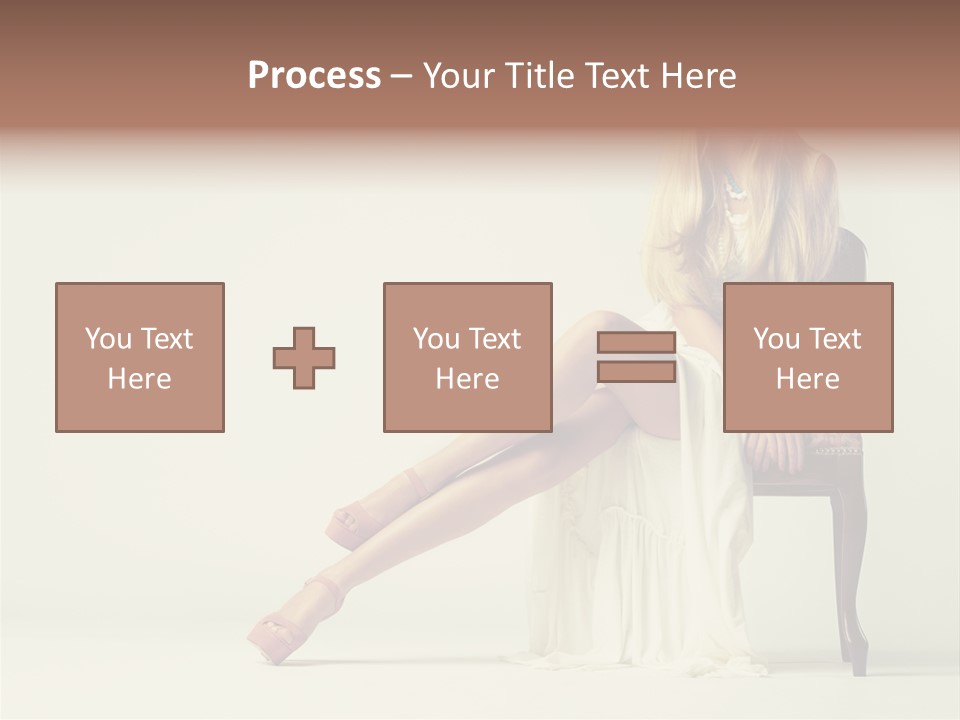 Comfort Pose Lady PowerPoint Template
