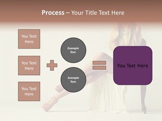 Comfort Pose Lady PowerPoint Template