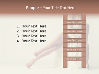 Comfort Pose Lady PowerPoint Template