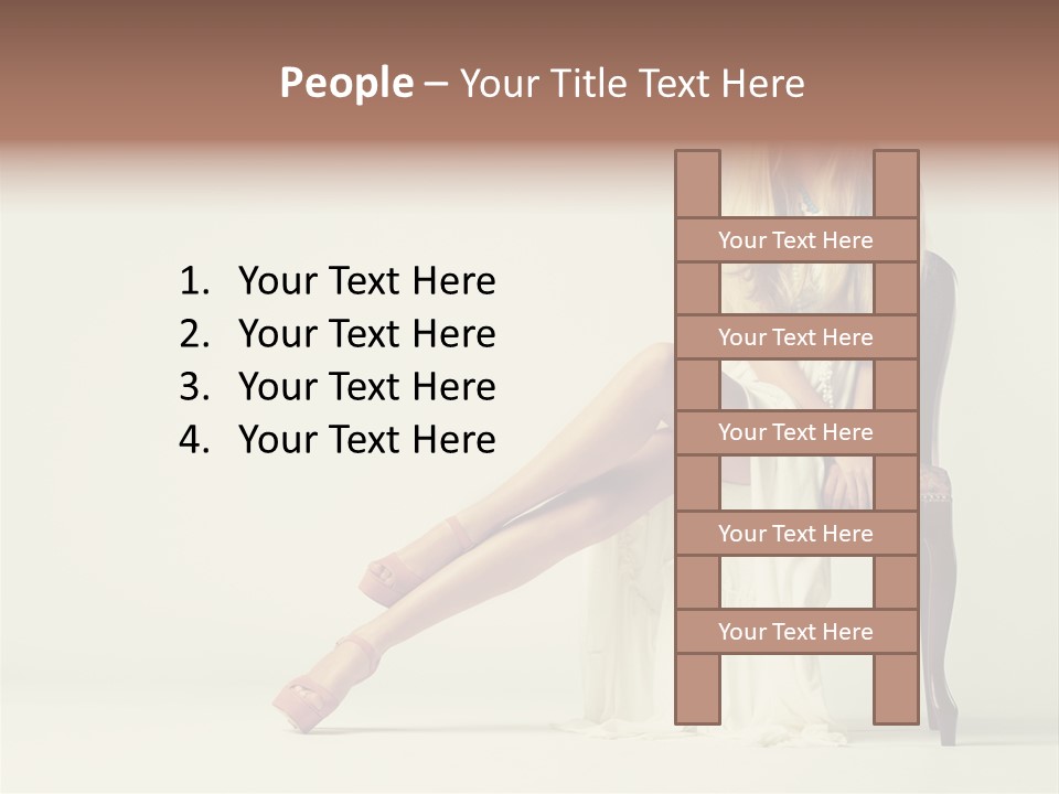 Comfort Pose Lady PowerPoint Template