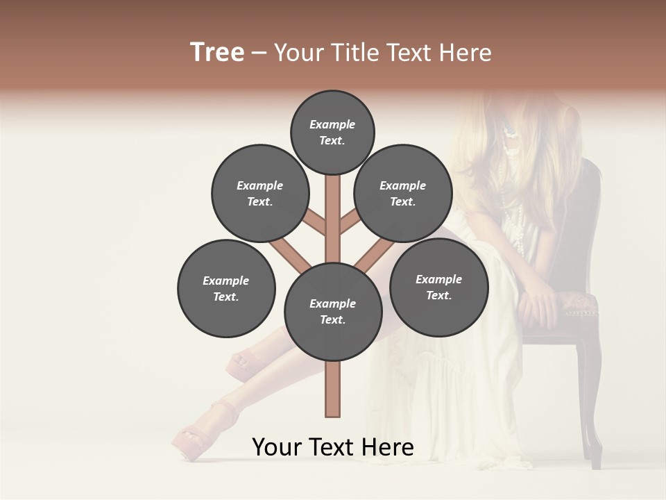 Comfort Pose Lady PowerPoint Template