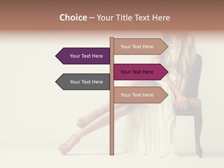 Comfort Pose Lady PowerPoint Template