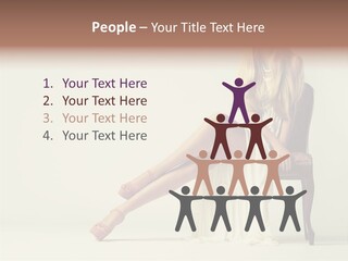 Comfort Pose Lady PowerPoint Template