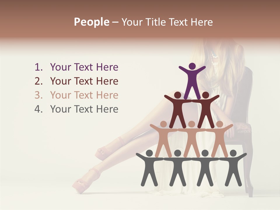Comfort Pose Lady PowerPoint Template