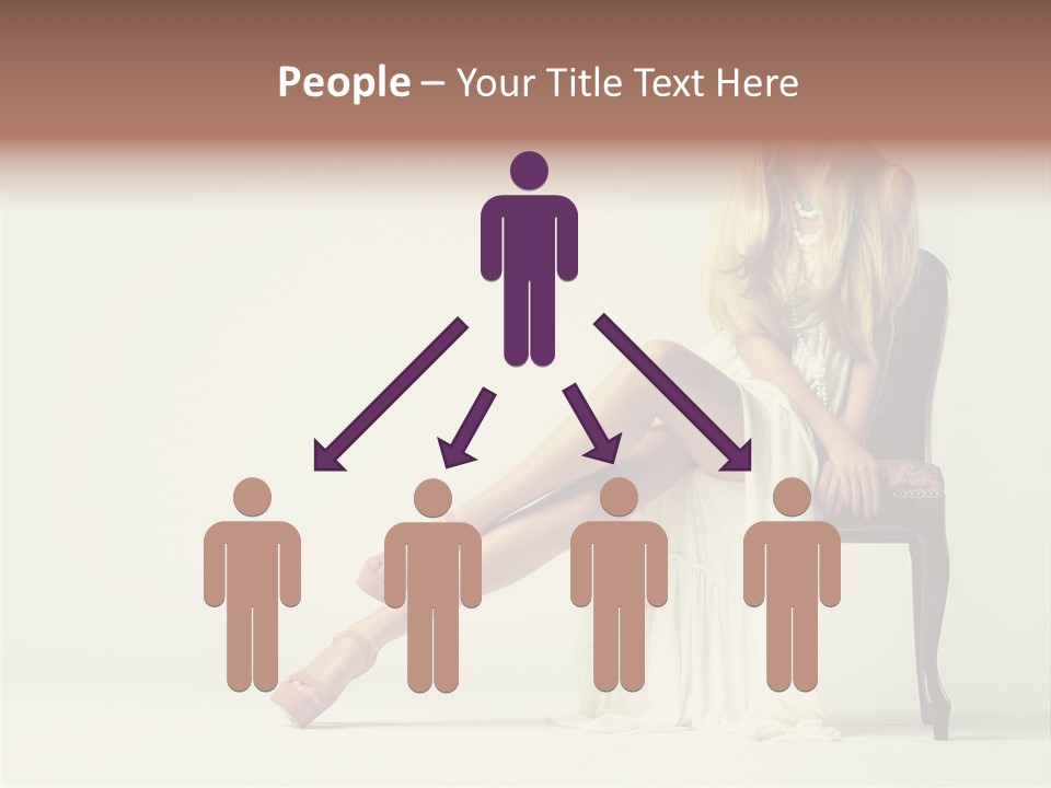 Comfort Pose Lady PowerPoint Template