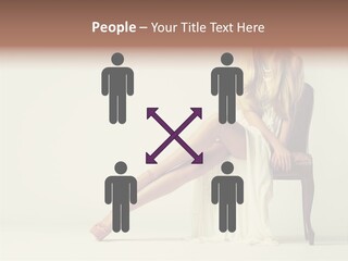 Comfort Pose Lady PowerPoint Template