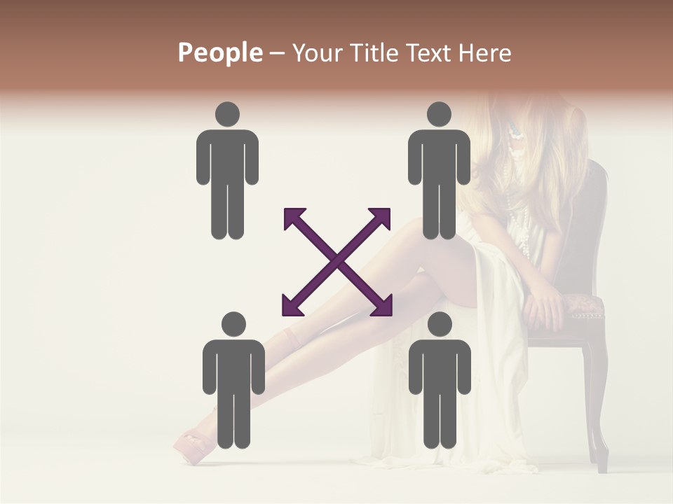 Comfort Pose Lady PowerPoint Template